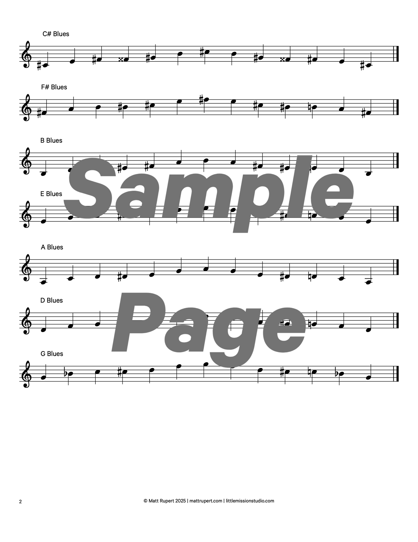 Blues Scales for Clarinet