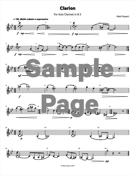 Clarion for Solo Clarinet